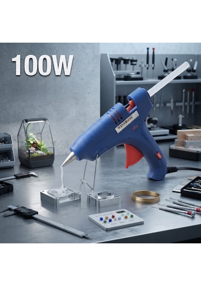 100w Sıcak Silikon Tabancası - Elektrikli - 11 Mm Mum Silikon Uyu