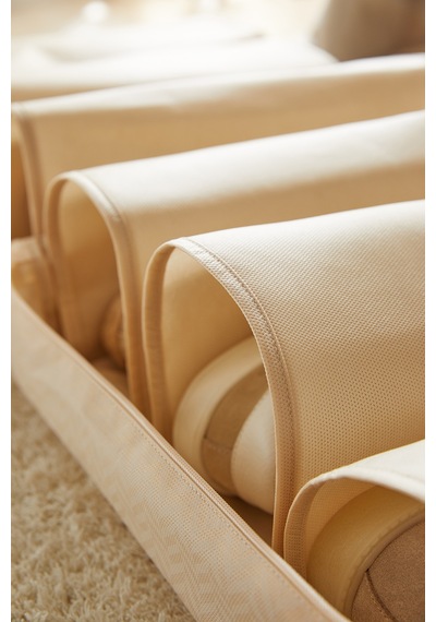 Ocean Home Textile Bej Balıksırtı Ayakkabı Taşıma Seyahat Çantası 36 X 41 X 20 Cm