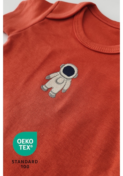 Luppinos Space 3lü %100 Pamuk Nakışlı Bebek Body Set Çok Renkli