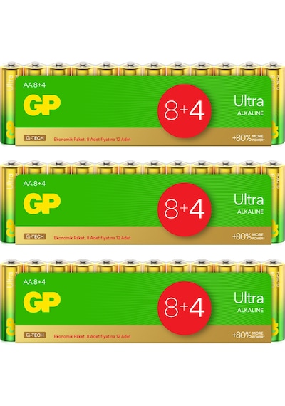 G-Tech Ultra Alkalin Kalem LR6 - AA Boy 1.5V Pil 36 Adet