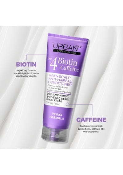 Vegan Saç Bakım Kremi 200 Ml Biotin Ve Kafein İçerikli Zayıf Saçlar İçin