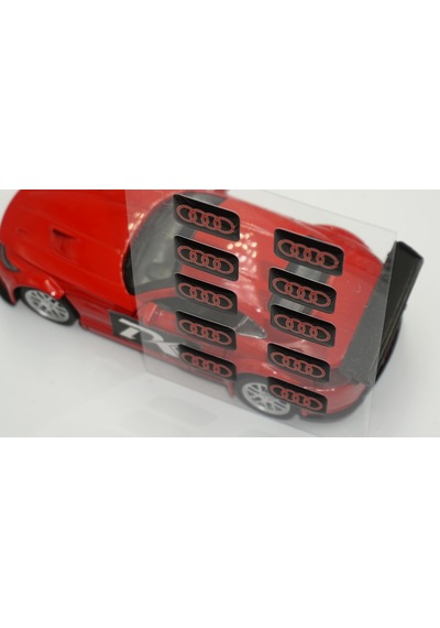 Audi Logo 3D Cam Açma Torpido Konsol Ayna Çıkartma Seti