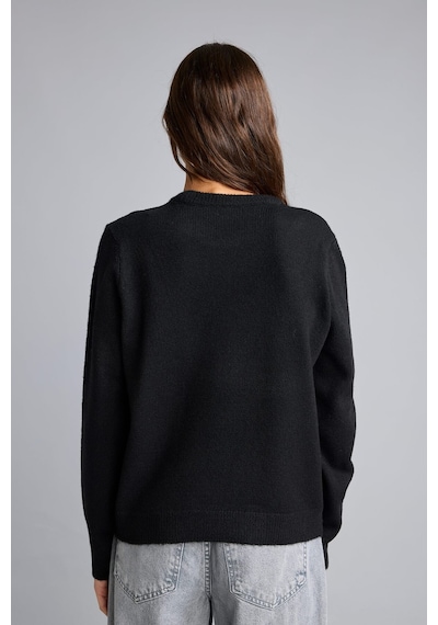 Defacto Regular Fit Bisiklet Yaka Triko Basic Kazak H9438ax26wnbk81 Siyah-bk81
