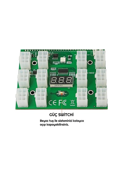 Atx 6 Pın Breakout Board Adaptörü Güç Kaynağı Led Kesme Panosu 17 Port