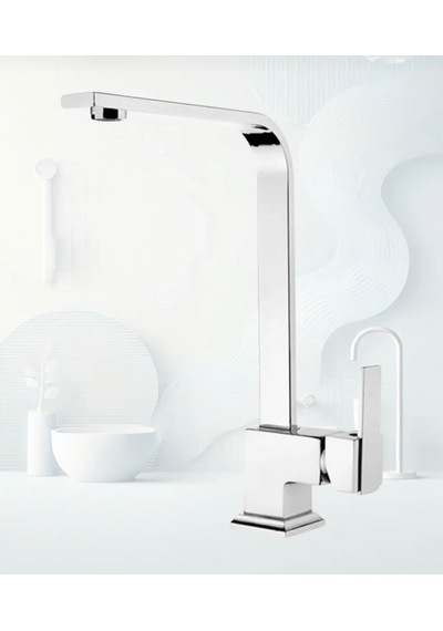 Eskaya 4 Lü Robot Duş Seti Ağır Kare Banyo Lavabo Mutfak Bataryası 4 Lü Set Garantiili Bej