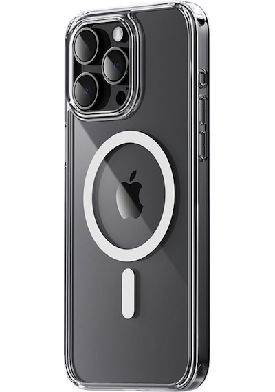 Rock Space Apple Uyumlu iPhone 15 Pro Kılıf Magsafe Şeffaf Şeffaf