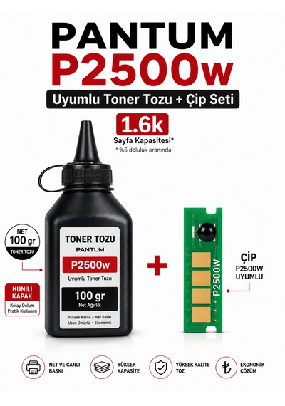 Pantum  Pa-200b Toner Dolum Tozu + Çip P2500