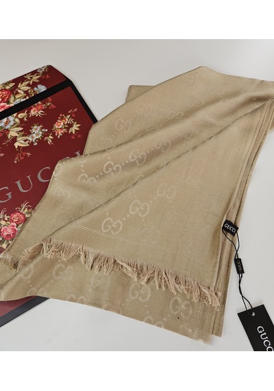 Miorel Scarfs G Desen Çift Taraflı Kaşmir İpek Şal 4 Mevsim Soft Pamuklu Şal Gold