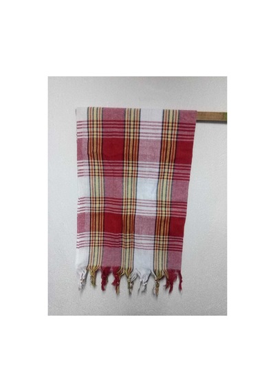 Pamuklu Klasik Hamam Peştemali 80x160 Cm Kırmızı