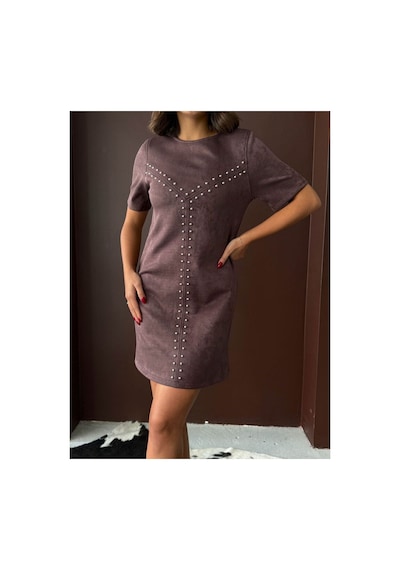 Verymoda Droplu Süet Elbise Vmf2039 Kahve