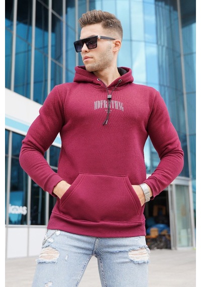 Madmext Bordo Kapüşonlu Sweatshirt 5331 Bordo