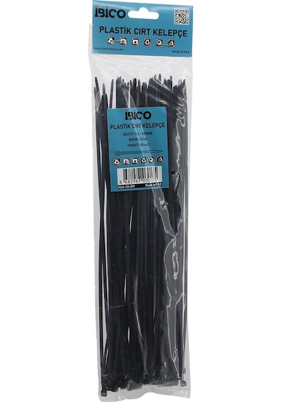 Siyah 3.6x300mm Plastik Cırt Kelepçe 100pcs 5570 Diğer
