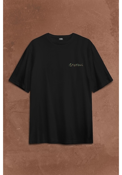 İstanbul Galata Konstantinopolis Osmanlı Sırt Ön Baskılı Oversize Tişört Unisex T-shirt 001