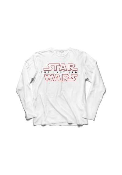 Star Wars The Last Jedı Word Yıldız Savaşları Uzun Kollu Tişört (518445858)