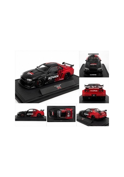 Nissan Skylıne R34 Lbwk Süper Sılhouette Diecast Model Araba Nissan Skylıne Gtr Araba