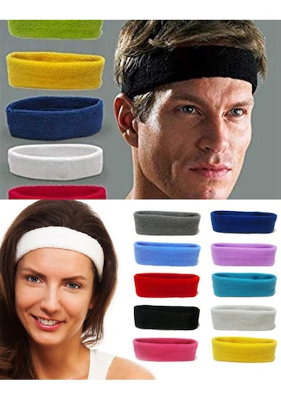 Havlu Sporcu Ter Bandı Kafa Bandı Headband Tenis Saç Bandı