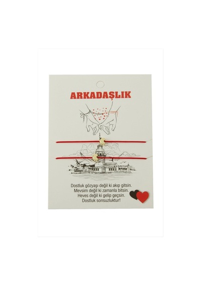 Kalp Arkadaşlık İp Bileklik 2 Adet 47