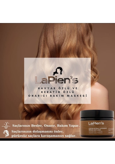 Lapien's Yıpranmış Kuru Saçlar İçin Yoğun Onarıcı Saç Maskesi 300 ML