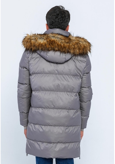 Cekmon Erkek Regular Fit Astarlı Çok Cepli Kapuşonu Çıkan Rahat Mont 001
