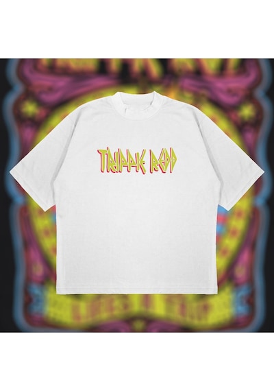 Tarzsokak Trippie Redd Oversize Unisex Pamuklu Nefes Alan Kalın Kumaşlı Beyaz