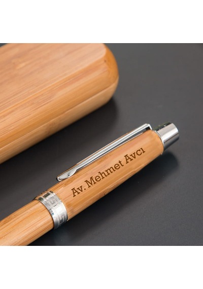 Avukata İsme Özel Bambu Roller Kalem