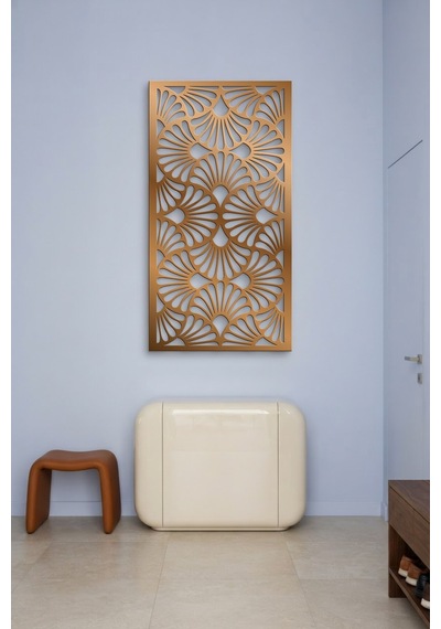 Dekoratif Panel Metal Duvar Tablosu - Duvar Sanatı - Duvar Dekoru - Bronz