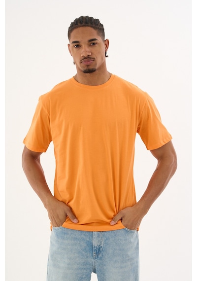 Dechers Erkek %100 Organik Pamuklu Yumuşak Dokulu Comfort Fit Bisiklet Yakalı T-shirt E222 Turuncu Dechers Erkek %100 Organik Pamuklu Yumuşak Dokulu Comfort Fit Bisiklet Yakalı T-shirt E222 Turuncu