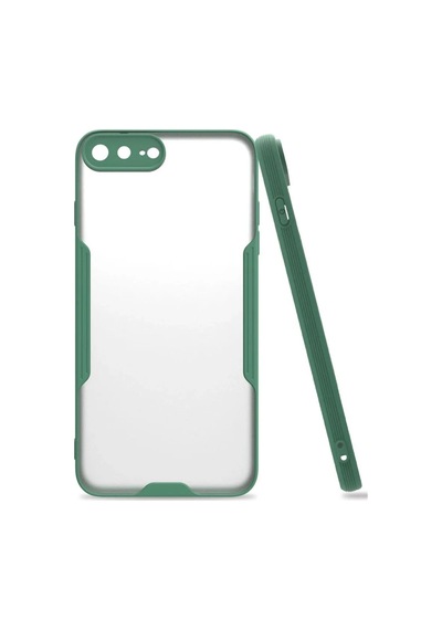 Magicool Apple iPhone Uyumlu 7 Plus Kılıf Platin Silikon - Yeşil