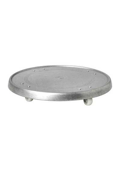 Tekerlekli Saksı Altı Meridyendukkan 31 Cm Galvanizli Saksılık Altı Pratik