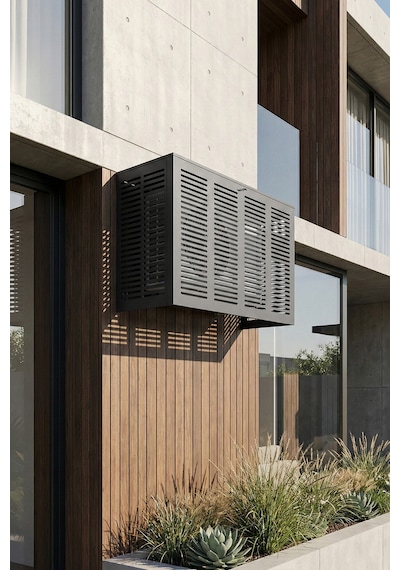 Klima Motoru/dış Ünite Gizleme/koruma Kafesi Xl 120x62x150 H Slotted Antrasit