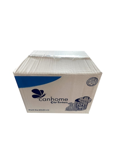 Canhome Mavi Büyük Boy Battal 65x80 Cm. 30 Litre Çöp Torbası Poşeti - 10 Adetlik 50 Rulo - Koli
