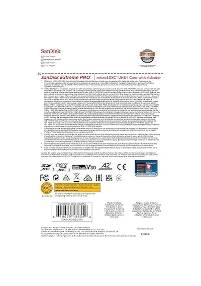 Sandisk 256 Gb Extreme Pro Microsdxc Kartı + Sd Adaptörü + Rescue