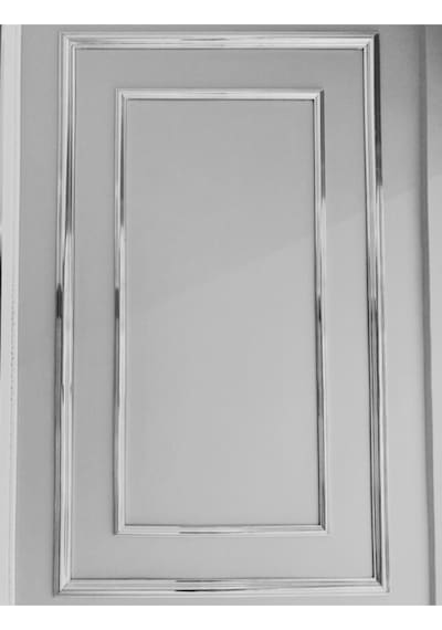 Gümüş Silver Renk Dekoratif Poliiüretan Duvar Çıtası 1 Boy :240 Cm En :2.5 Cm