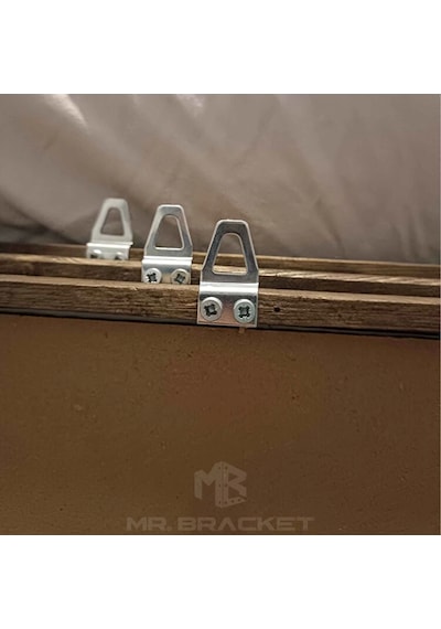 10 Ad Tablo Kancası Kıvrık Model - Metal Çerçeve Askısı Aparatı - Vidalı Fotoğraf Resim Asma Kancası Galveniz