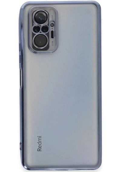 Xiaomi Redmi Note 10 Pro Kılıf Razer Lensli Silikon - Açık Mavi