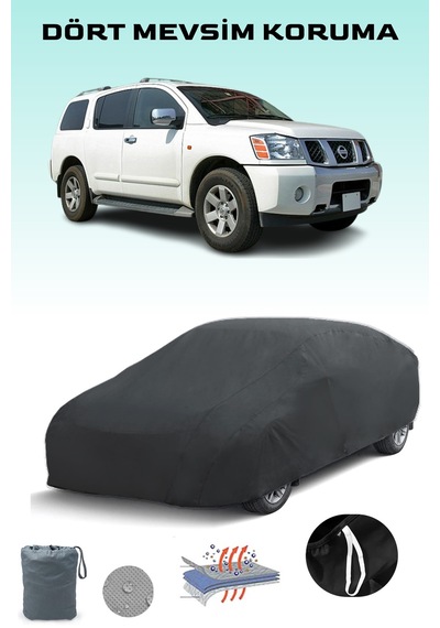 Siyah Nissan Armada 2003 - 2008 Araba Brandası, Oto Örtüsü, Araba Çadırı Siyah