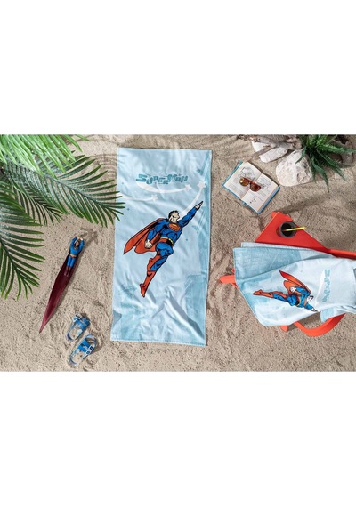 Özdilek Superman Hero Lisanslı Kadife Plaj Havlusu 60x120 Cm Mint