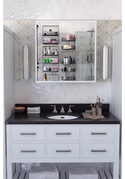 2 Kapaklı Aynalı Banyo Dolabı Lake
