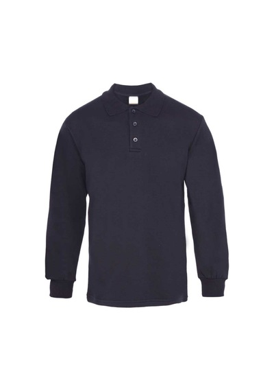 Kant 2 İplik Polo Yaka Sweatshirt Siyah Çok Renkli