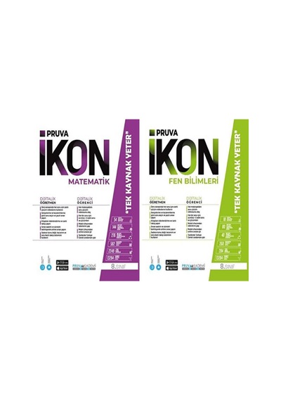 Pruva Akademi 8. Sınıf Matematik + Fen Bilimleri Defter Seti 2 Kitap 2023