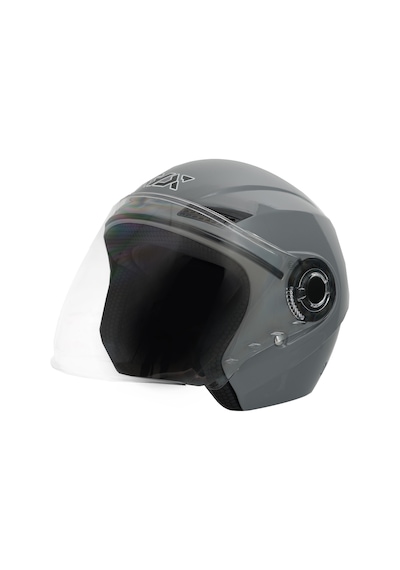 Gp Gx Mks005-Gng Şeffaf Vizörlü Motosiklet Yarım Kask Gri