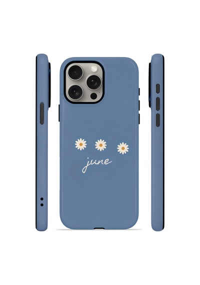 Apple iPhone Uyumlu 15 Pro Max Vorian Çift Katmanlı Magsafe Kılıf June Daisy Blue