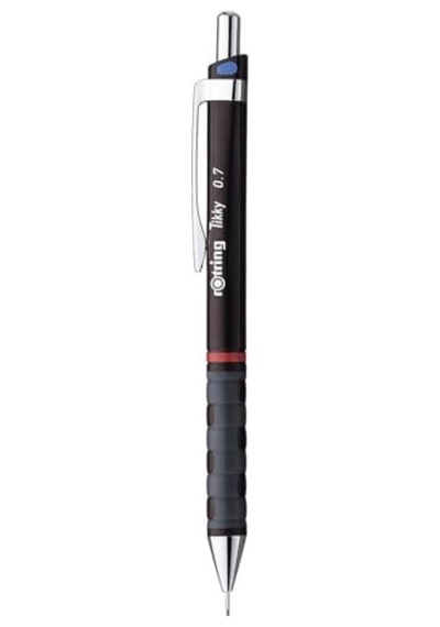 Tikky Mekanik Kurşun Kalem, Uç Ve Silgi Seti, Bordo, 3'lü Set Çok Renkli
