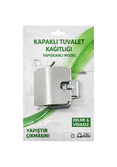 Buççin Online Mağaza Yapışkanlı Tuvalet Kağıtlığı Delmesiz Duvara Monte Banyo Wc Kağıtlık Metal Gri Çok Renkli