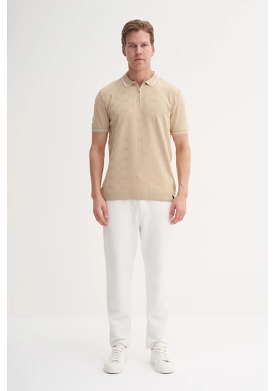 Cazador 3031 Erkek Polo Yaka Triko T-shirt Bej