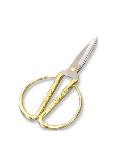 Mutluadim İşlemeli Metal Nişan Makası 9 x 18 CM