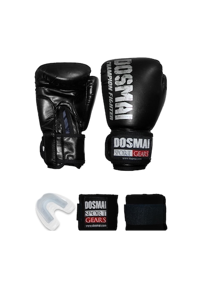 Dosmai Esquize Boks Eldiveni Boks Dişlik Boks Bandaj Seti Siyah