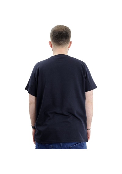 Mode Xl Büyük Beden Erkek T-shirt Bisiklet Yaka Waffle 20033 Lacivert Lacivert