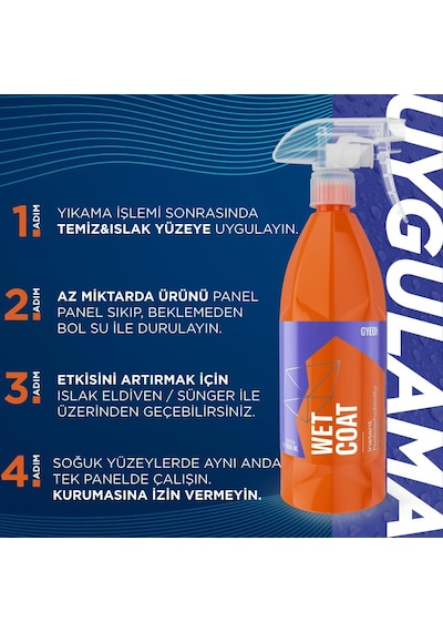 Gyeon Q²m Wetcoat Nano Boya Koruma Seramik Sprey Hızlı Cila500 Ml