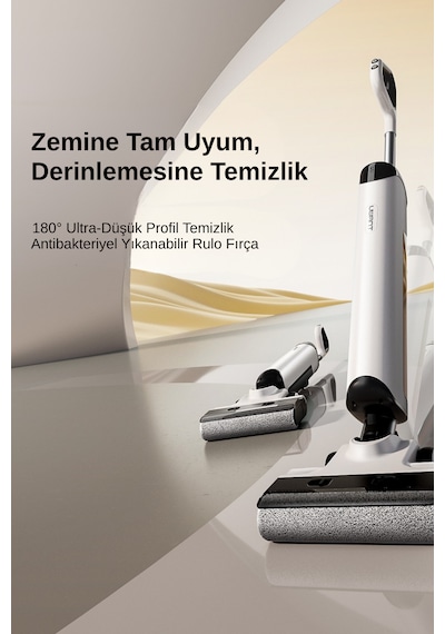 Uwant  D500  Vakum + Mop Kendini Temizleme Özellikli 17.000Pa Islak Kuru Şarjlı Süpürge